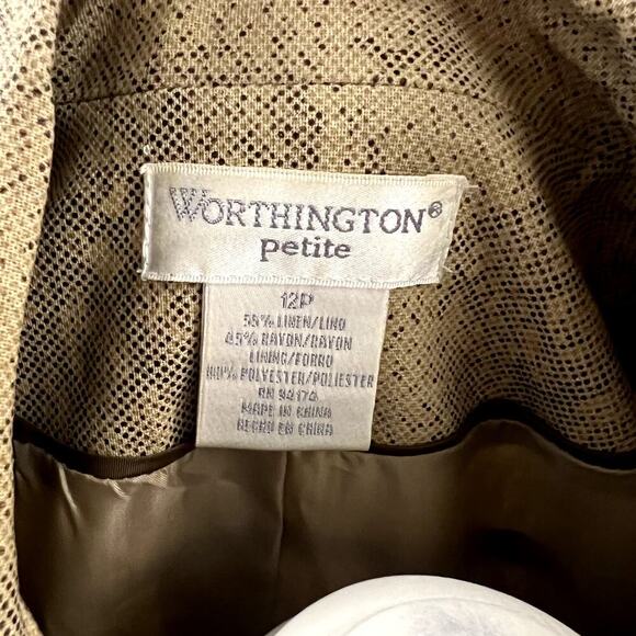 Worthington Snake Skin Print Blazer Size 12P (S) - Picture 2 of 7